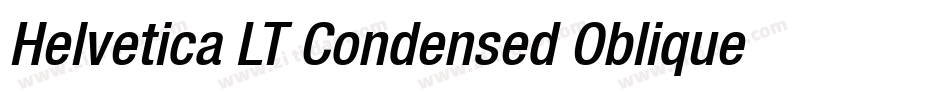 Helvetica LT Condensed Oblique字体转换